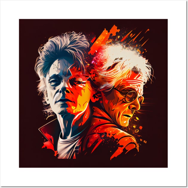 BTTF - Fan Art - Marty and Doc Wall Art by Buff Geeks Art